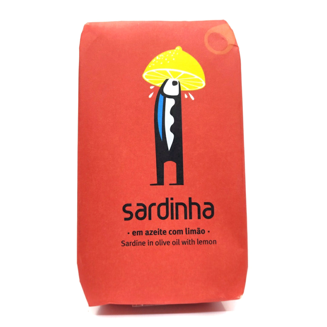 Sardinha Portuguese Sardines in Olive Oil with Lemon (120g)-Hop Burns & Black