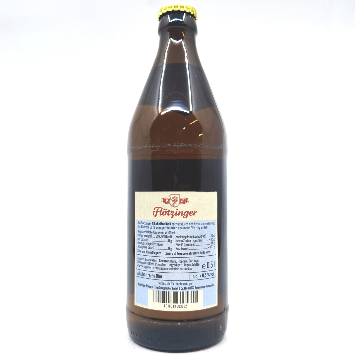 Flotzinger Hell Alkoholfrei 0.5% (500ml)-Hop Burns & Black