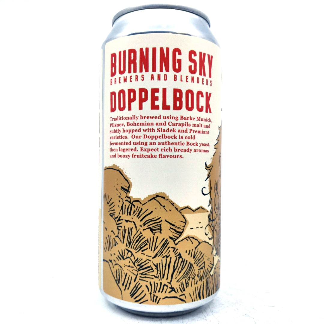 Burning Sky Doppelbock 7% (440ml can)-Hop Burns & Black