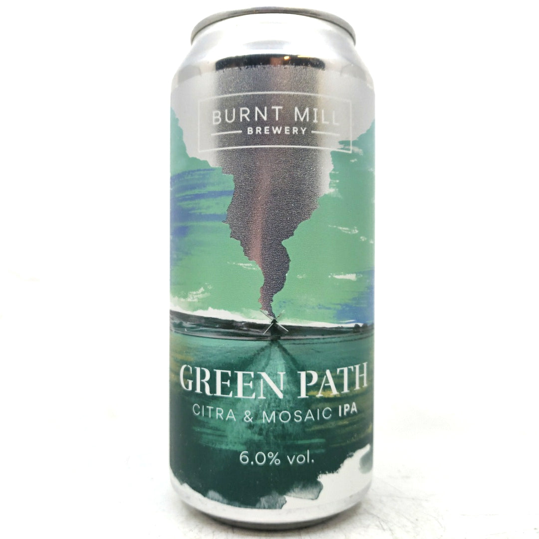 Burnt Mill Green Path Citra & Mosaic IPA 6% (440ml can)-Hop Burns & Black