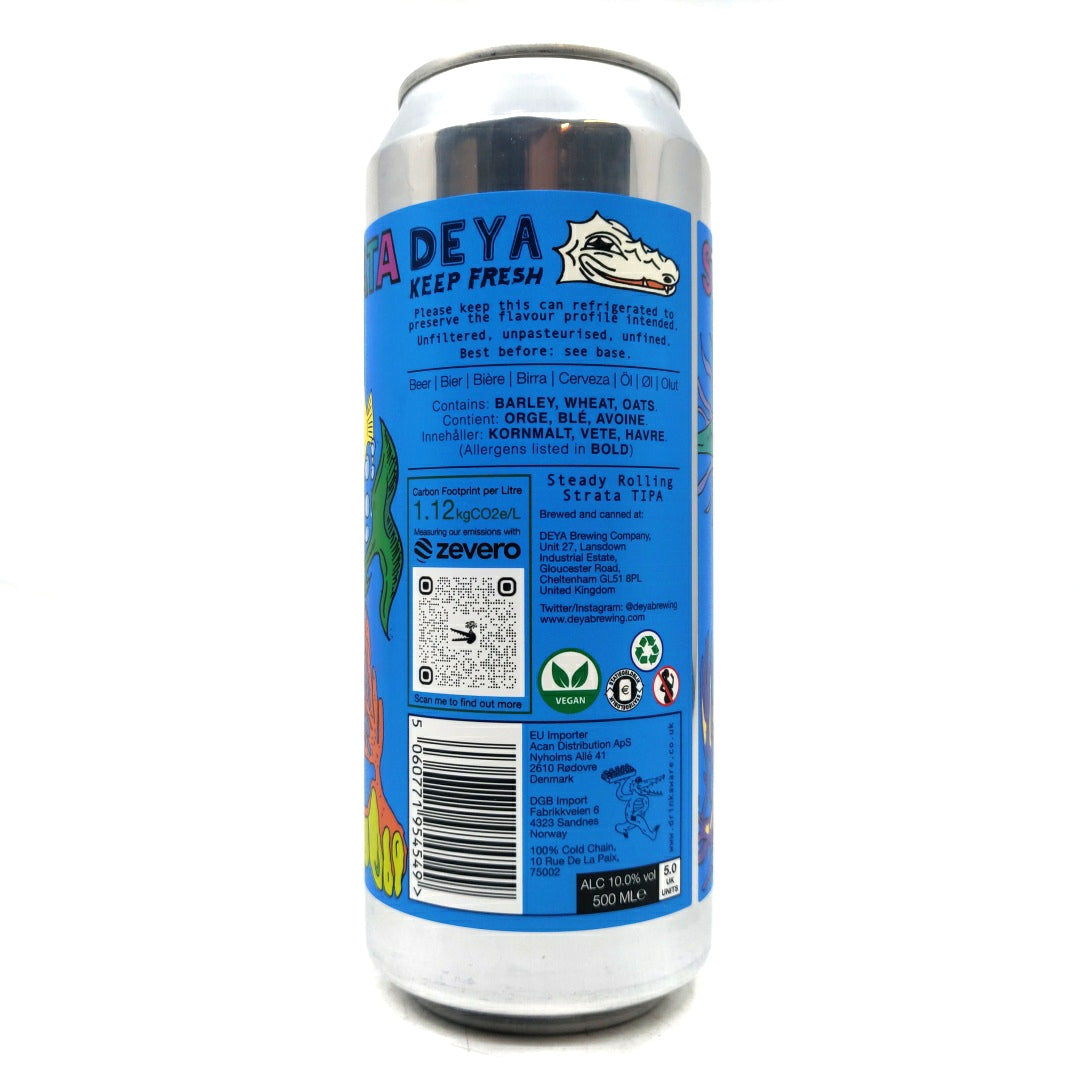 DEYA Double Steady Rolling Strata Triple IPA 10% (500ml can)-Hop Burns & Black
