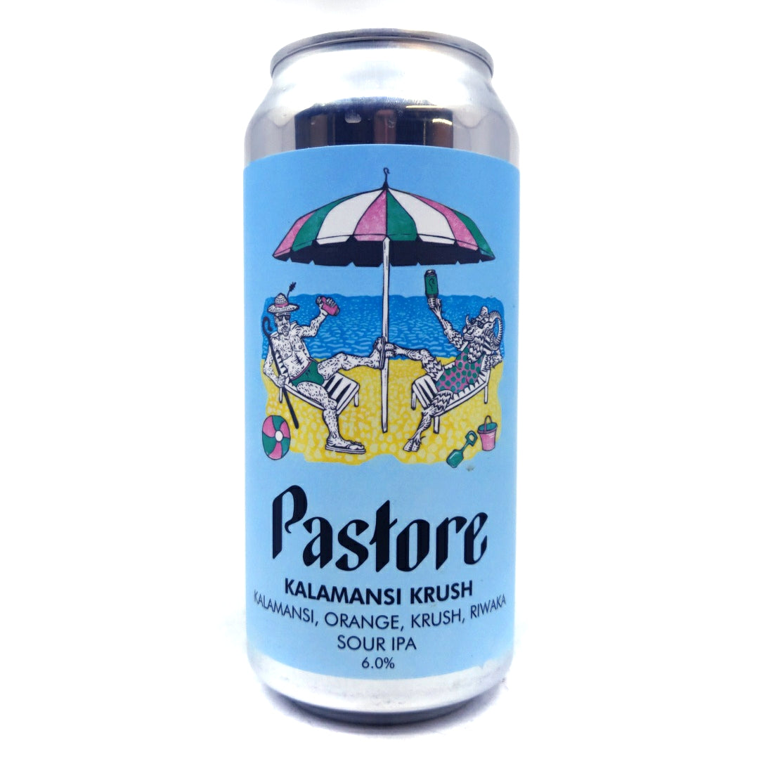 Pastore Kalamansi Krush Sour IPA 6% (440ml can)-Hop Burns & Black