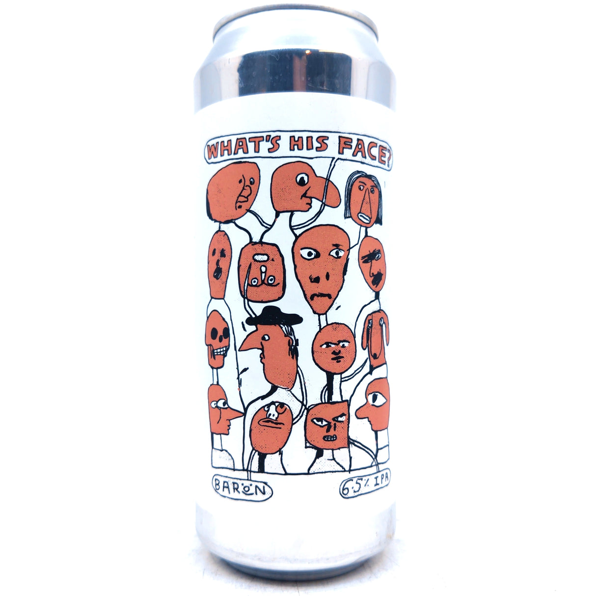 Baron Brewing What's His Face IPA 6.5% (500ml can)-Hop Burns & Black
