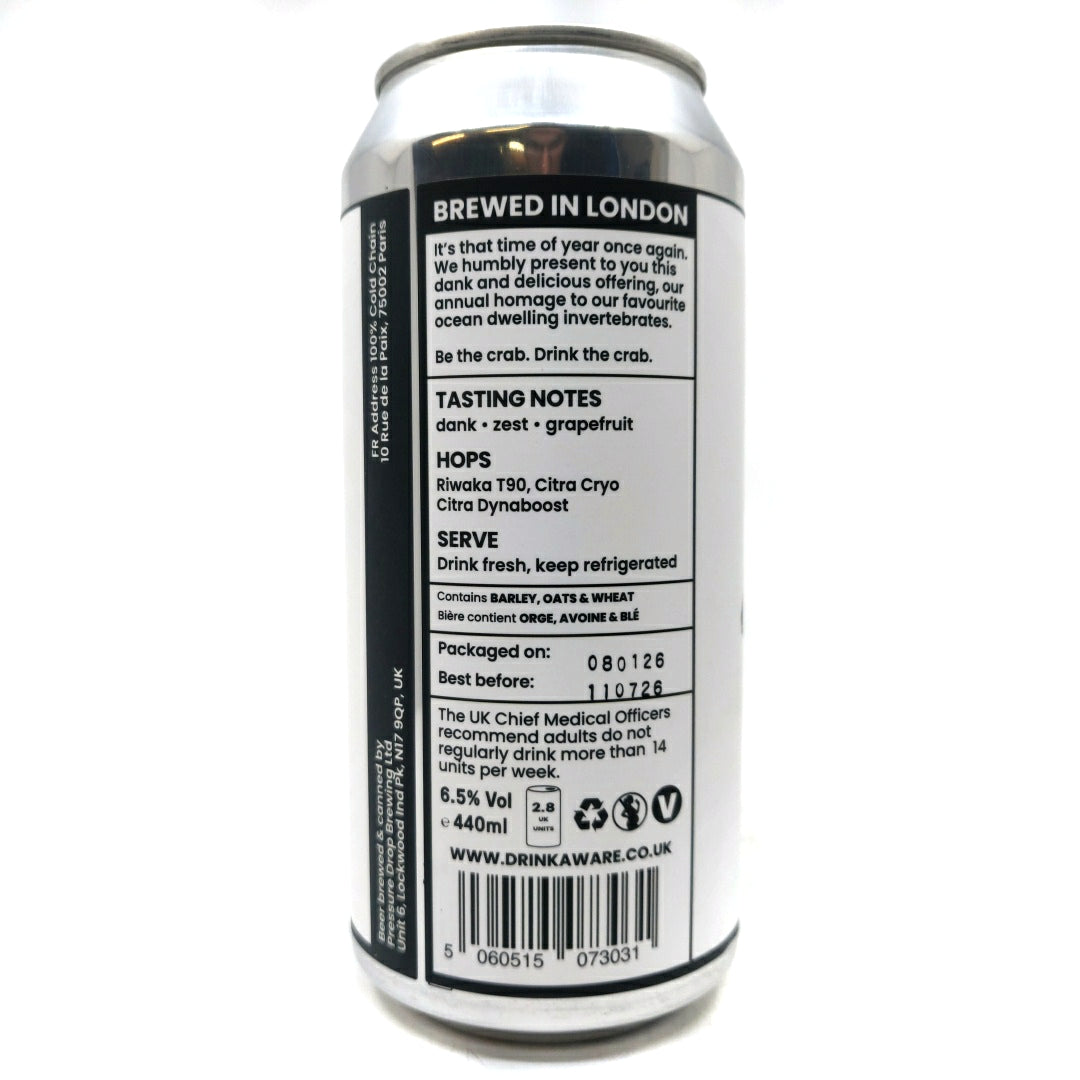 Pressure Drop Crabs 2026 New England IPA 6.5% (440ml can)-Hop Burns & Black