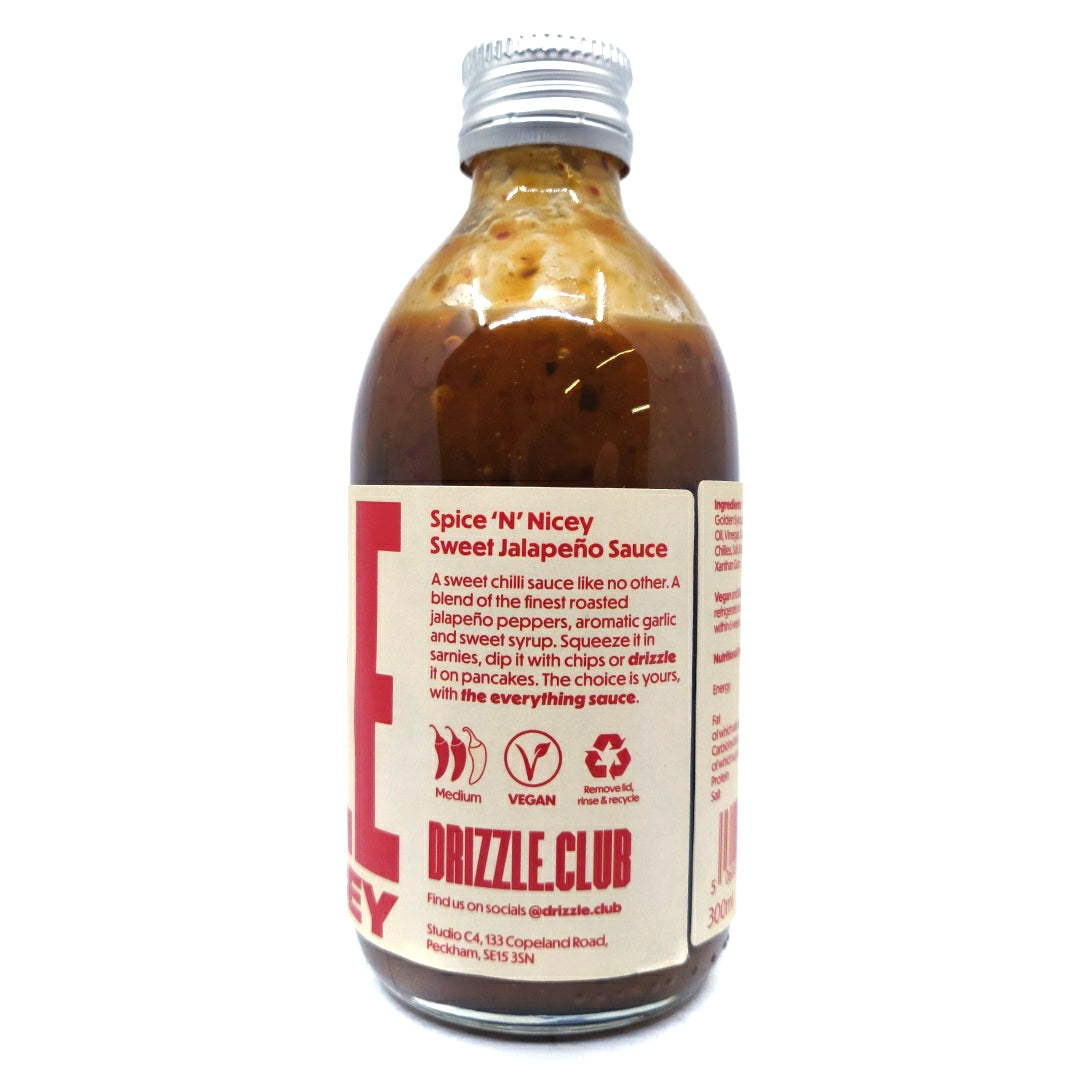 Drizzle Spice 'N' Nicey Chilli Sauce (300ml)-Hop Burns & Black