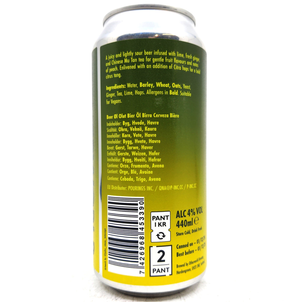 Otherworld Elysia Juicy Sour 4% (440ml can)-Hop Burns & Black