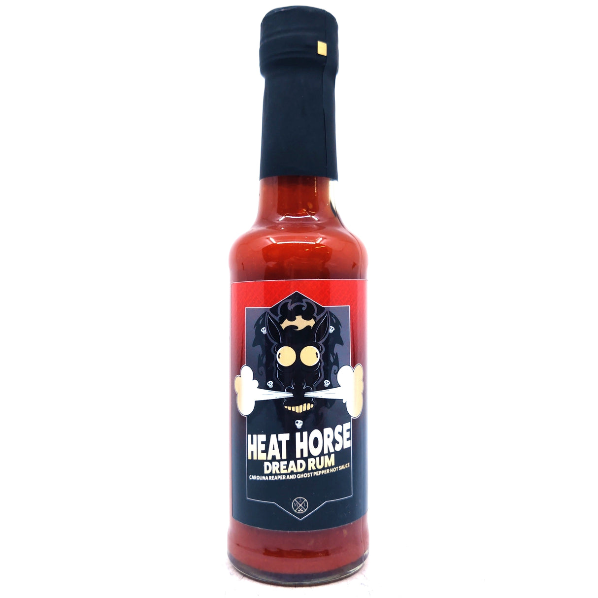 Heat Horse Dread Rum Carolina Reaper & Ghost Pepper Hot Sauce (150ml)-Hop Burns & Black