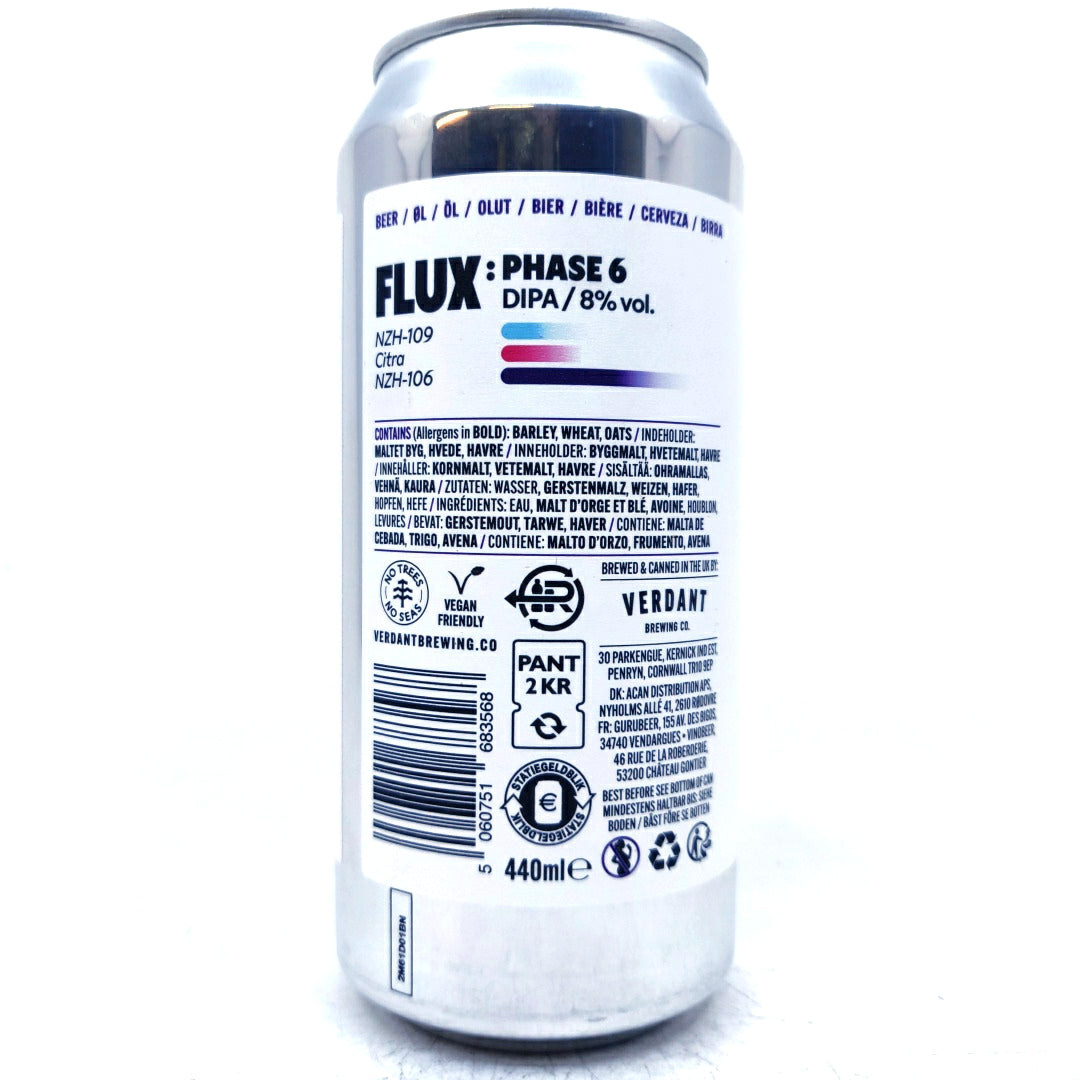 Verdant x Track Flux: Phase 6 Double IPA 8% (440ml can)-Hop Burns & Black