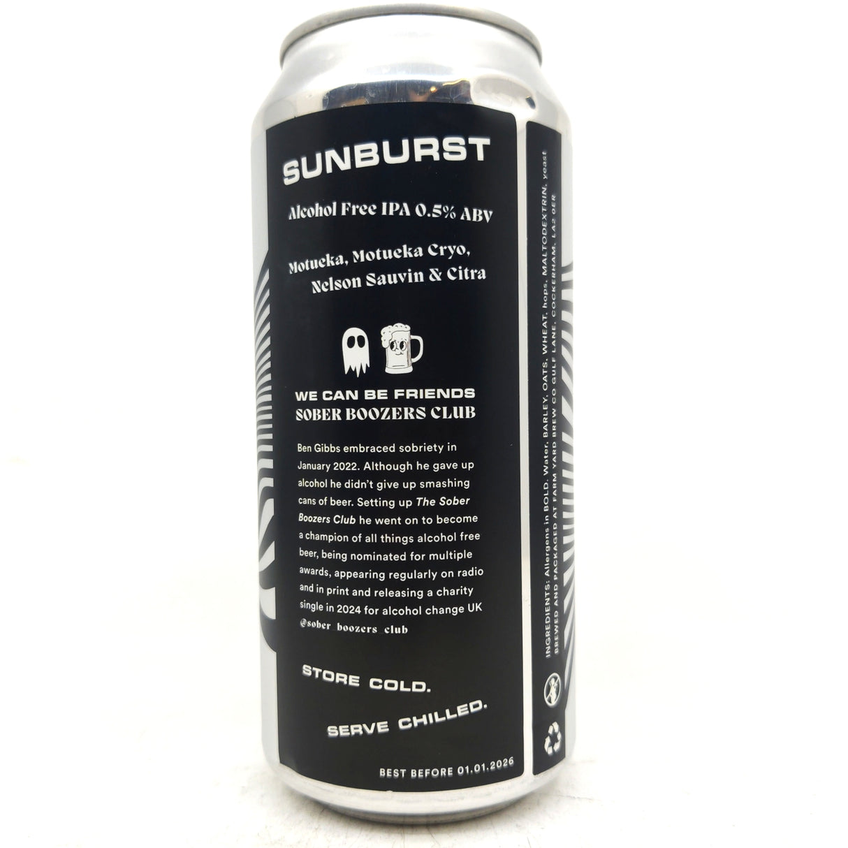 We Can Be Friends Sunburst IPA 0.5% (440ml can)-Hop Burns & Black