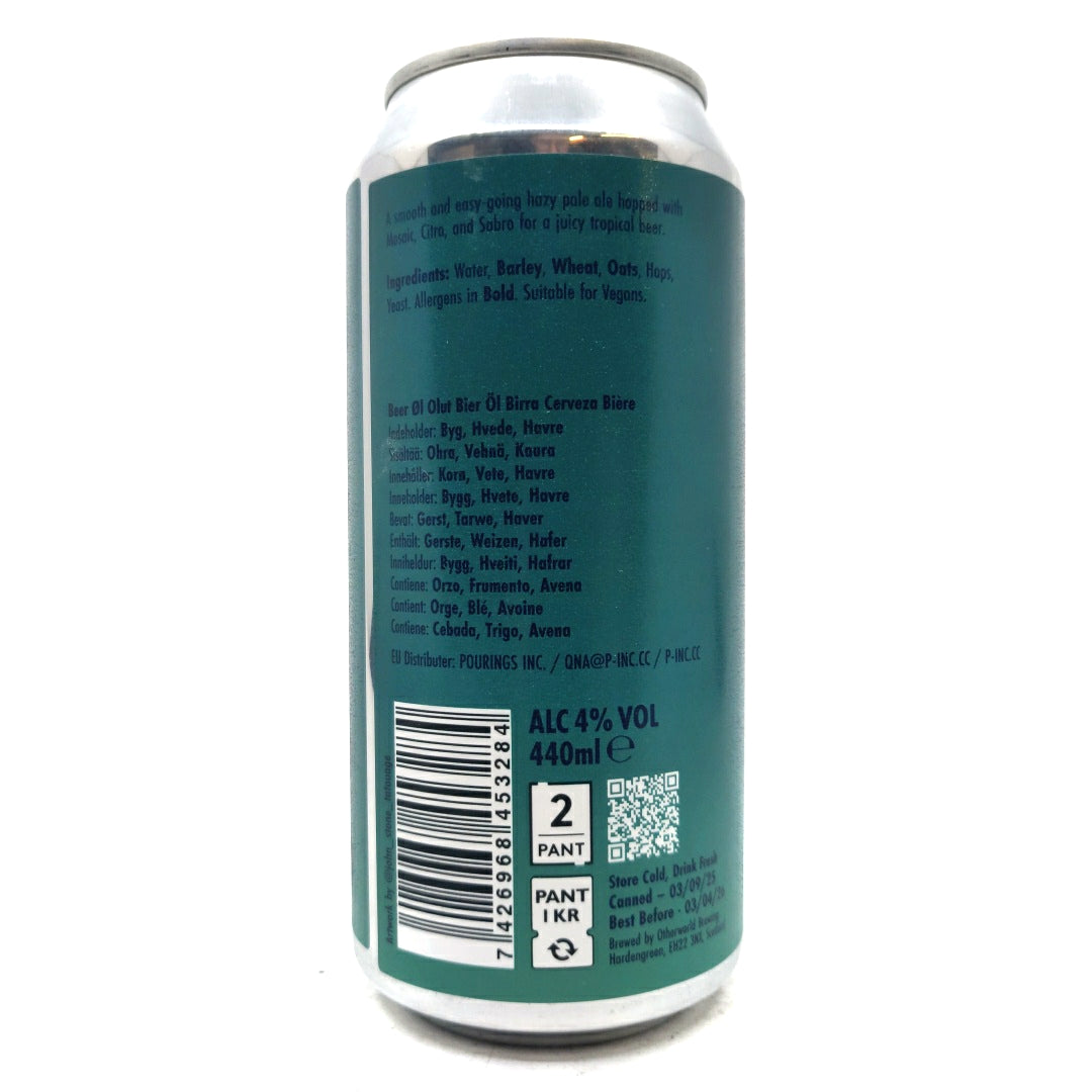 Otherworld Octlantis Hazy Pale Ale 4.4% (440ml can)-Hop Burns & Black