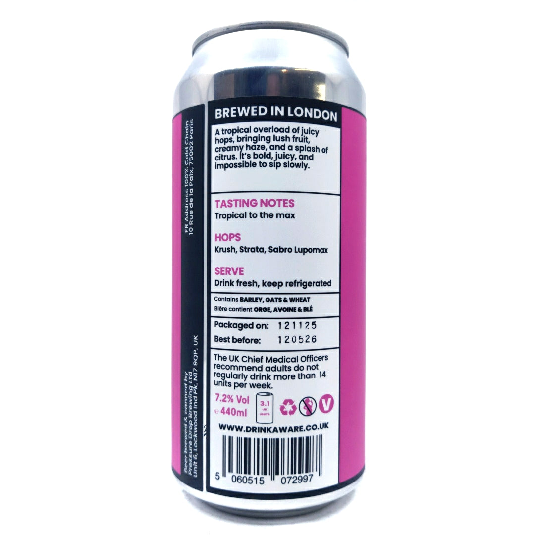 Pressure Drop You Win! New England IPA 7.2% (440ml can)-Hop Burns & Black