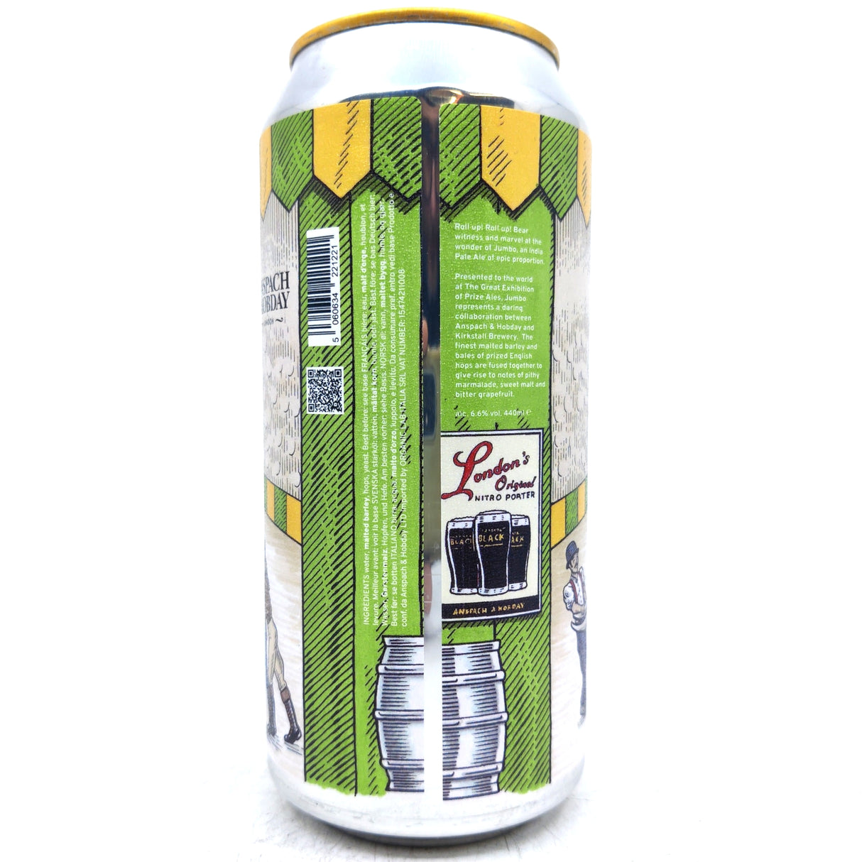 Anspach & Hobday Jumbo IPA 6.6% (440ml can)-Hop Burns & Black