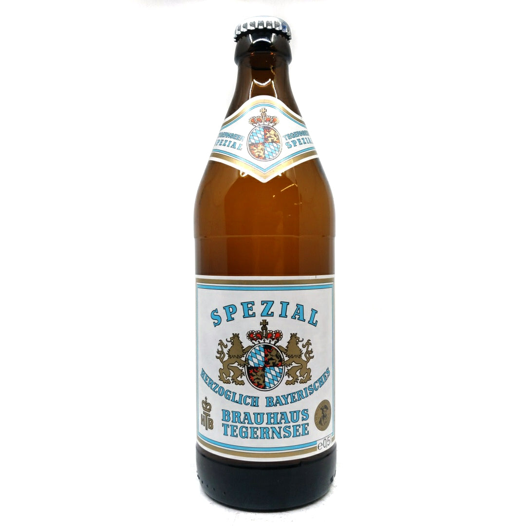 Tegernsee Spezial Lager 5.6% (500ml)-Hop Burns & Black