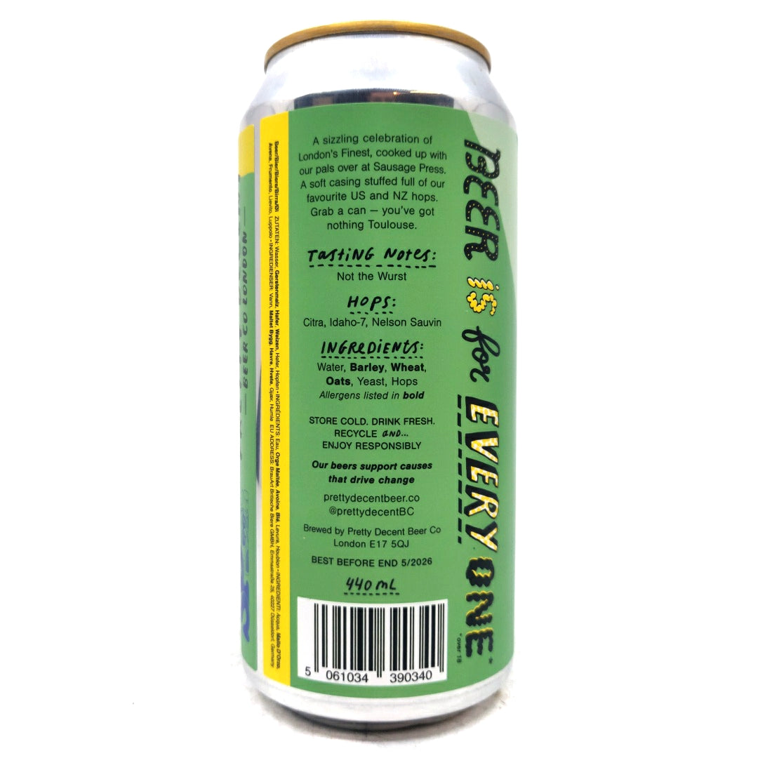 Pretty Decent All Aboard The Sausage Express Pale Ale 4.5% (440ml can)-Hop Burns & Black
