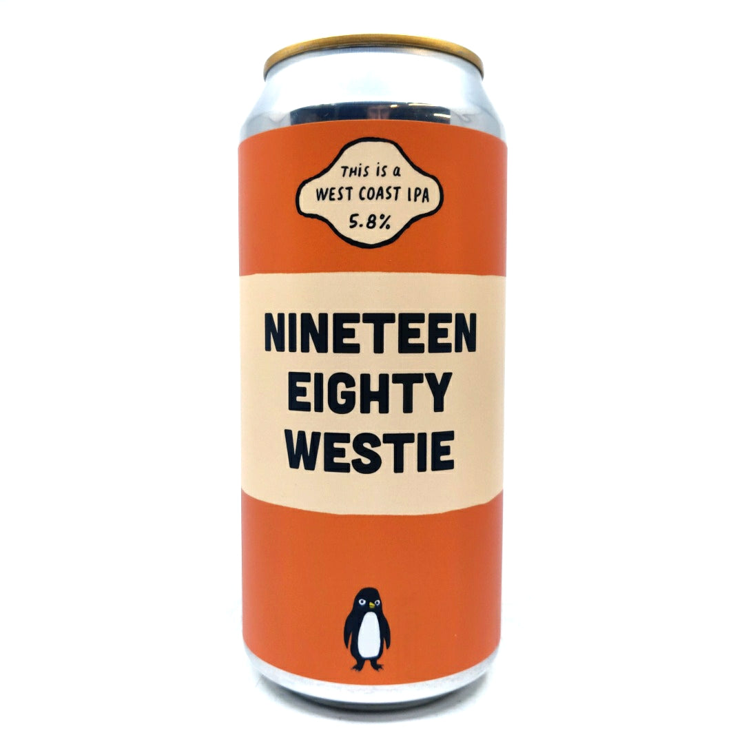 Pretty Decent Nineteen Eighty Westie West Coast IPA 5.8% (440ml can)-Hop Burns & Black