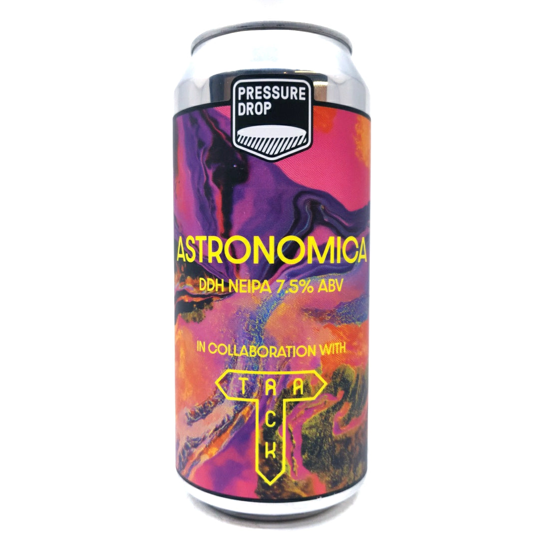 Pressure Drop x Track Astronomica DDH New England IPA 7.5% (440ml can)-Hop Burns & Black