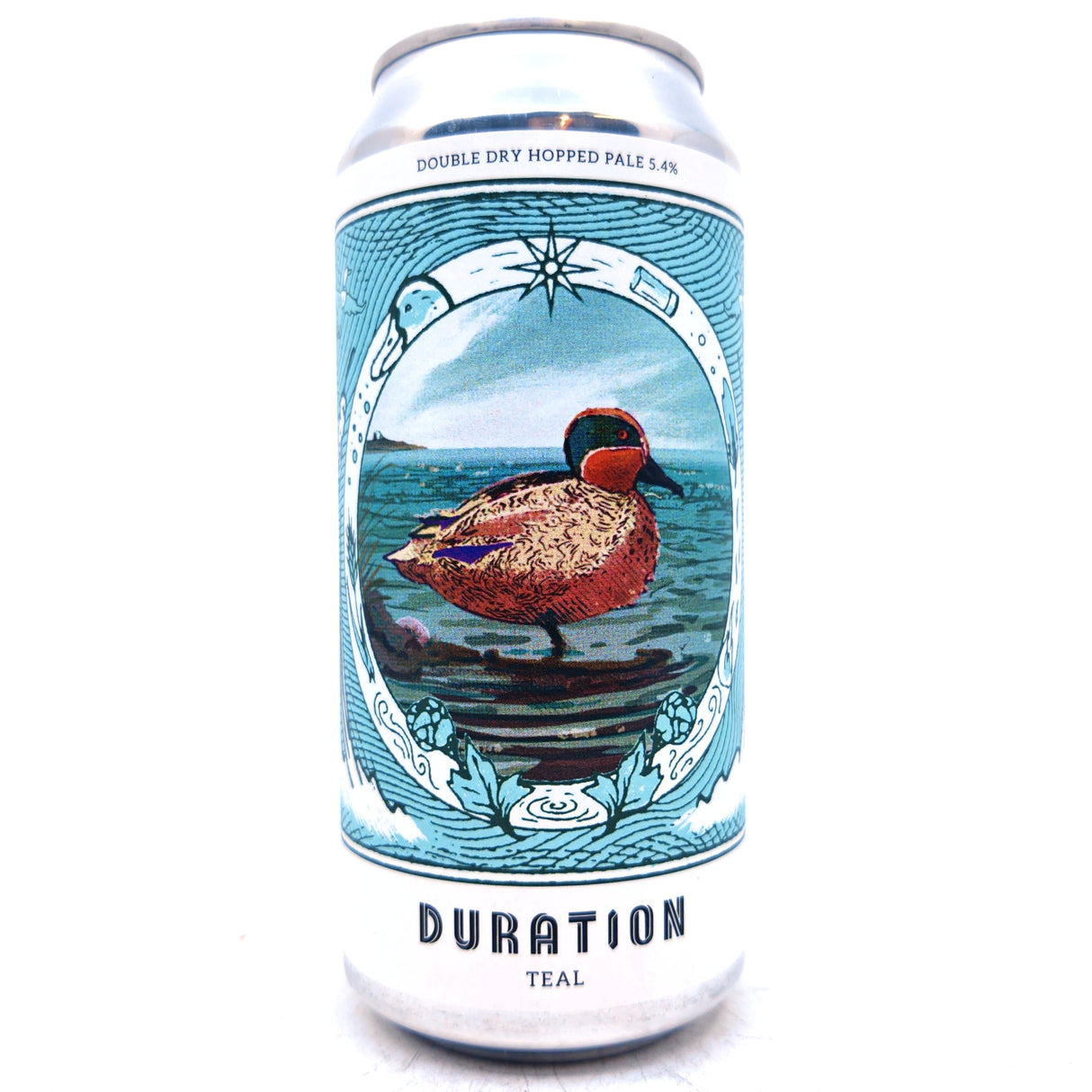 Duration Teal DDH Pale Ale 5.4% (440ml can)-Hop Burns & Black