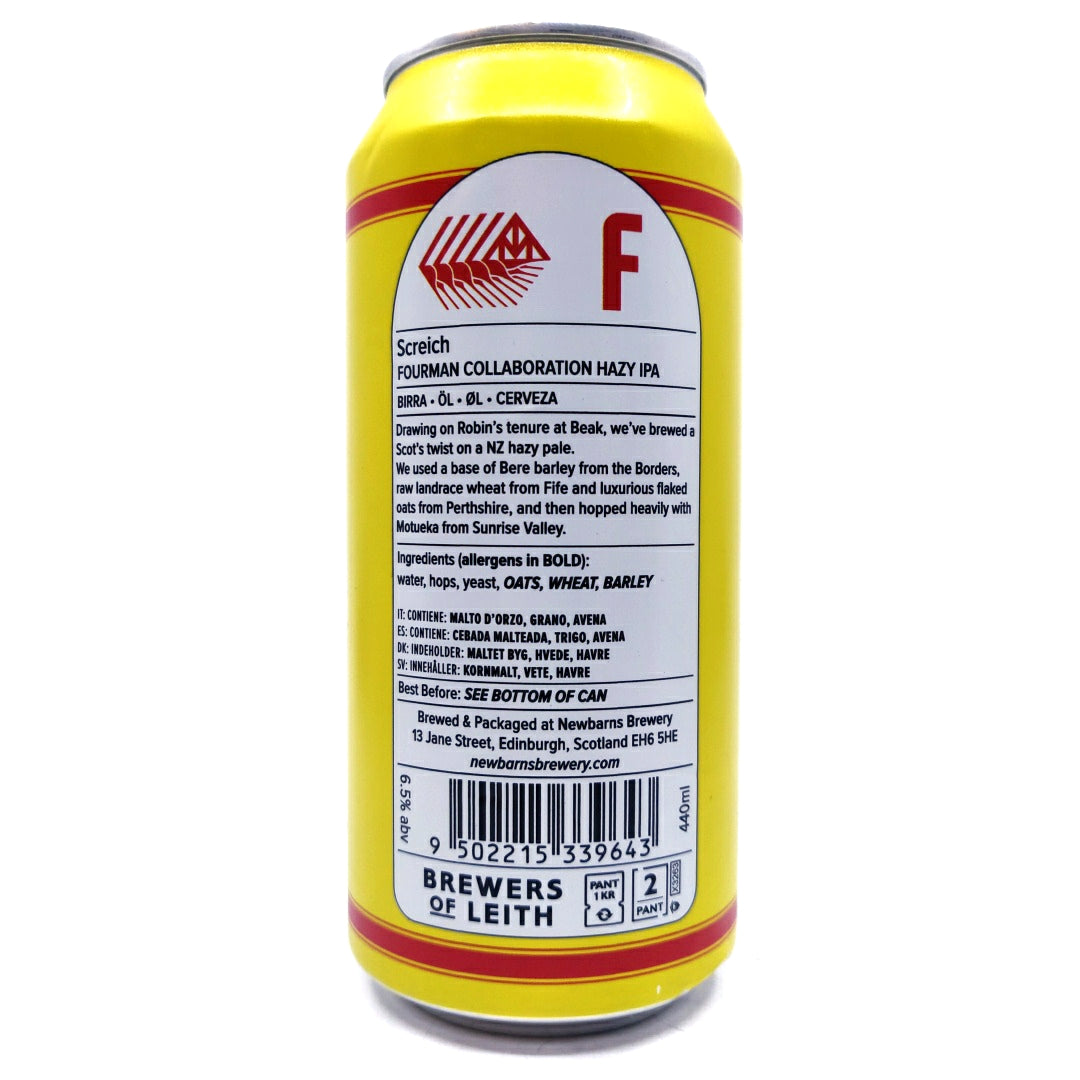 Newbarns x Fourman Screich IPA 6.5% (440ml can)-Hop Burns & Black