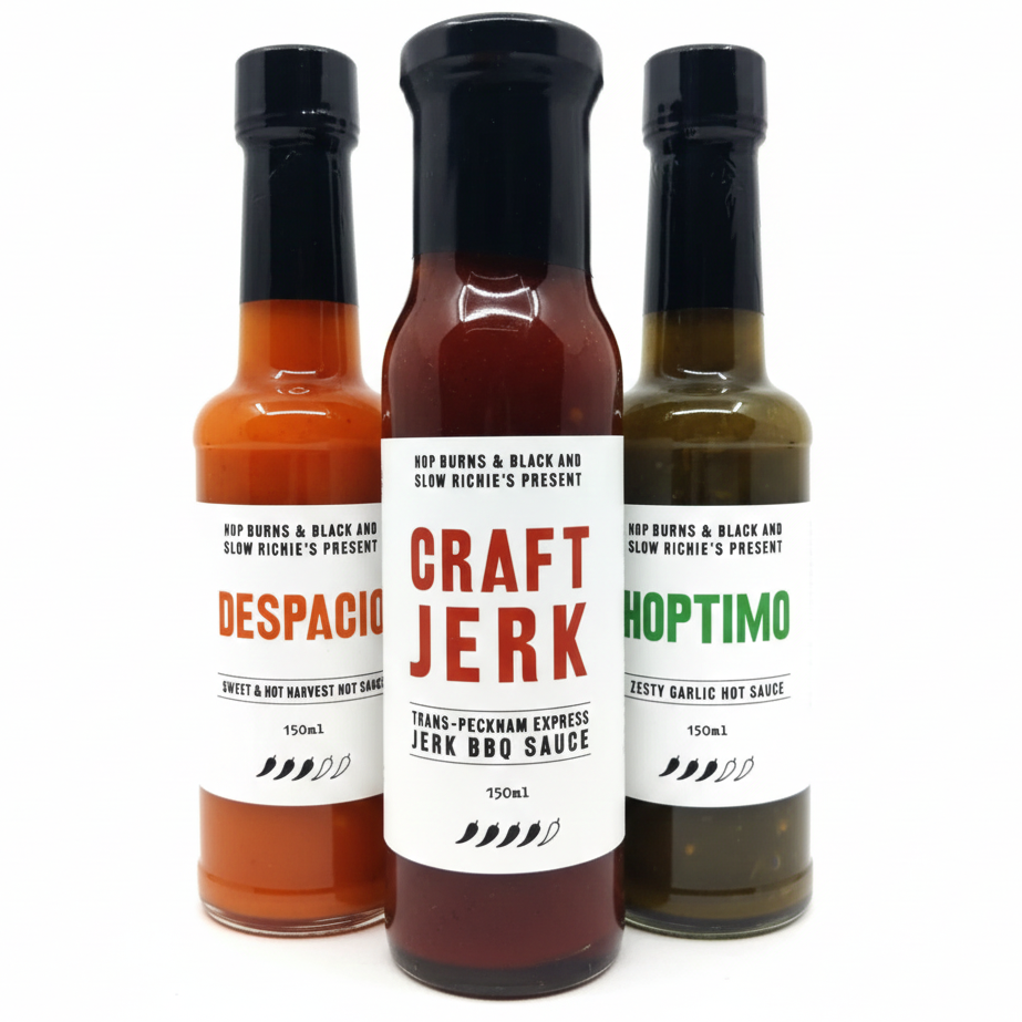 Hop Burns & Black x Slow Richie's Collab Pack (3 sauces)-Hop Burns & Black