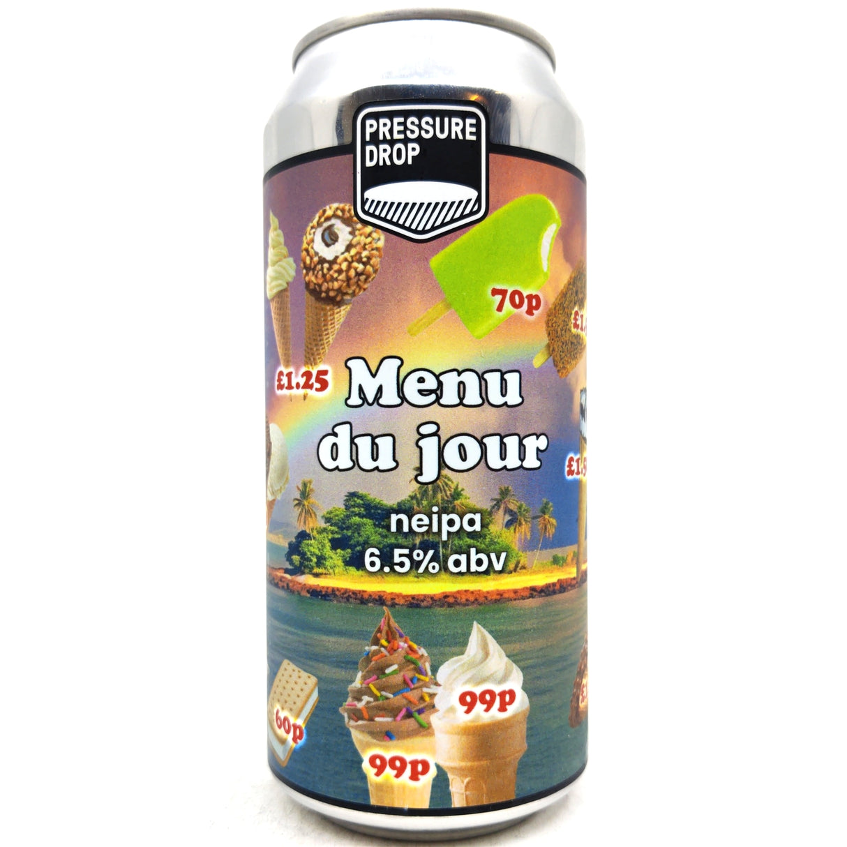 Pressure Drop Menu du Jour New England IPA 6.5% (440ml can)-Hop Burns & Black