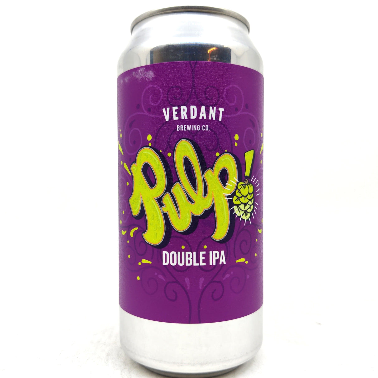 Verdant Pulp Double IPA 8% (440ml can)-Hop Burns & Black