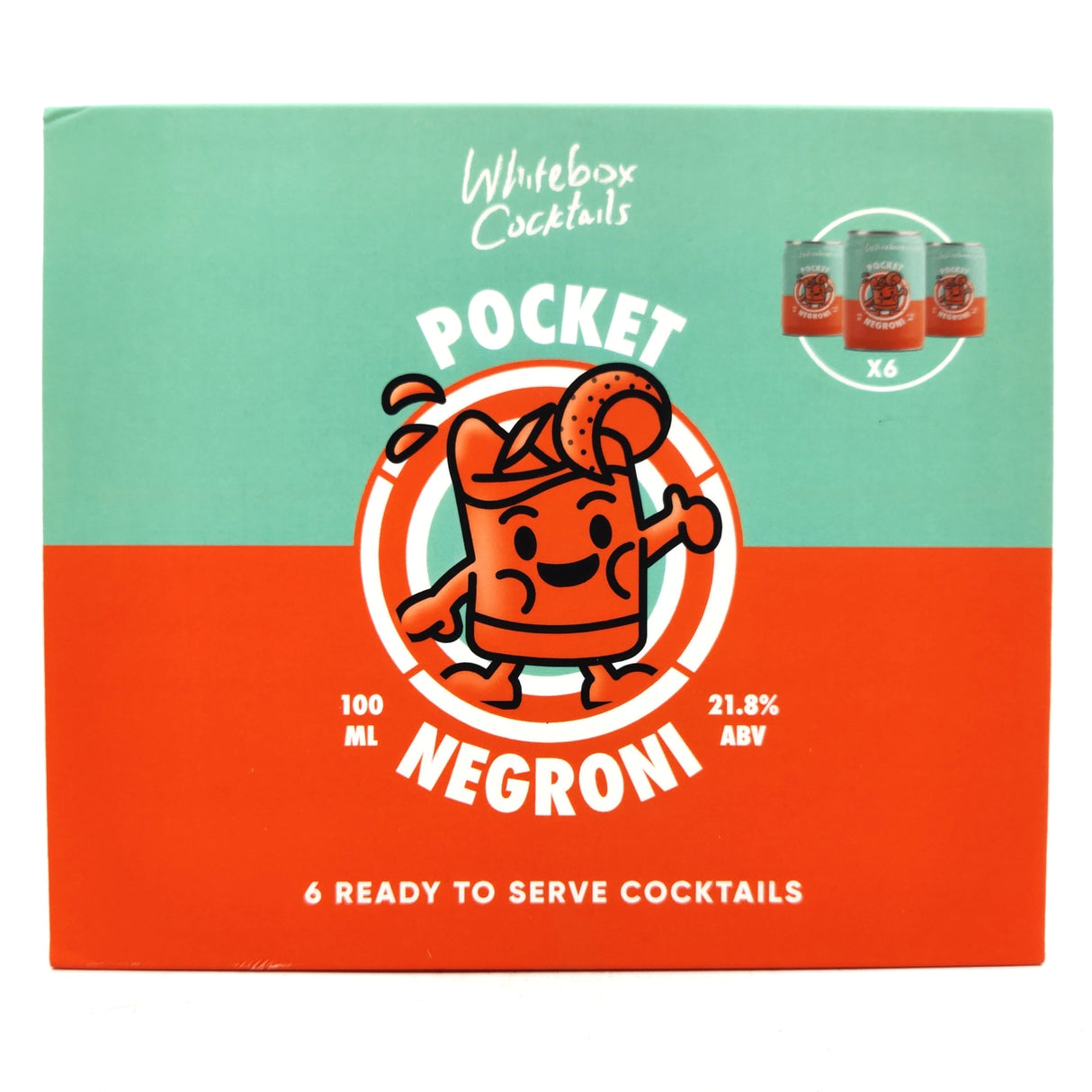 Whitebox Pocket Negroni gift pack 21.8% (6x100ml cans)-Hop Burns & Black