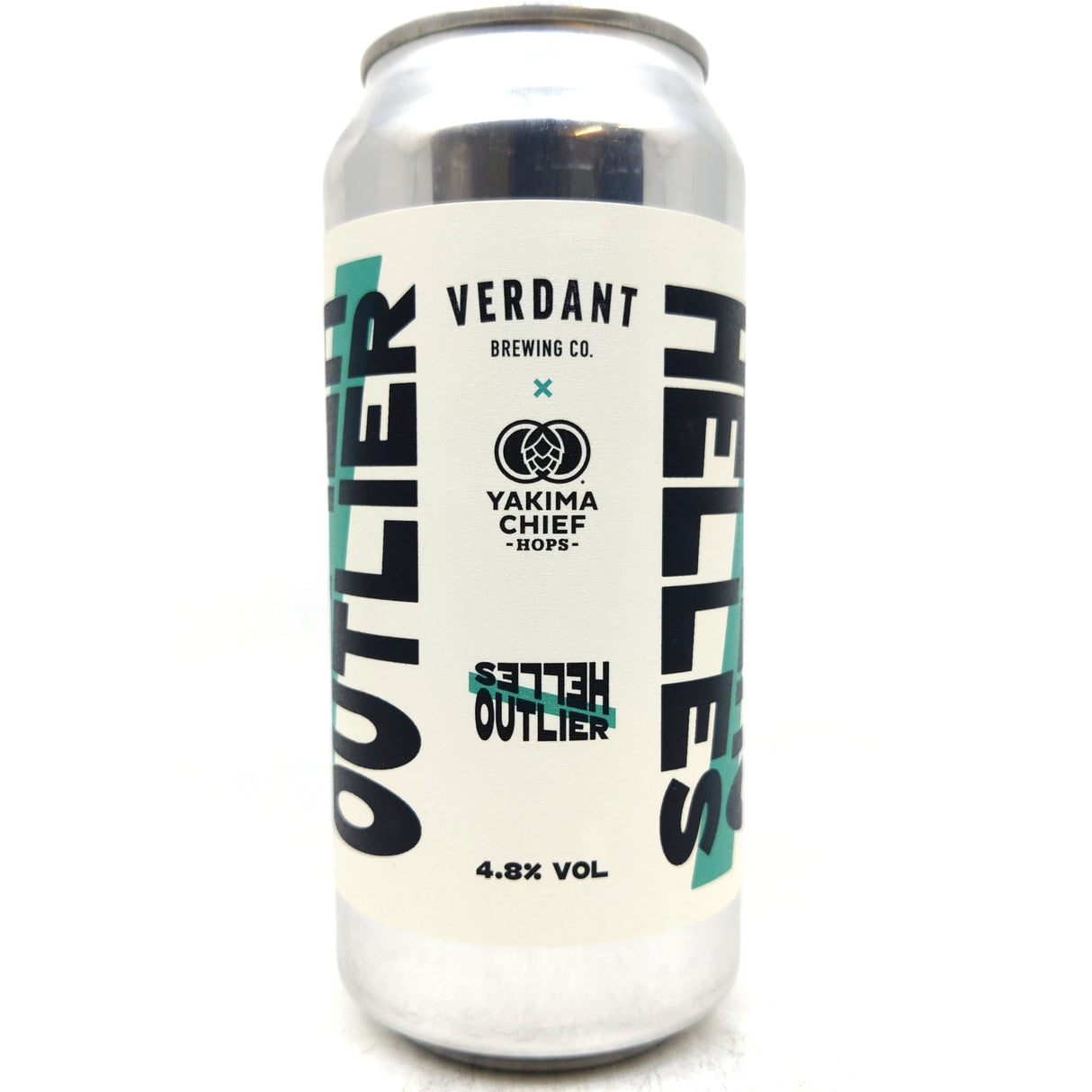 Verdant Outlier Helles Lager 4.8% (440ml can)-Hop Burns & Black
