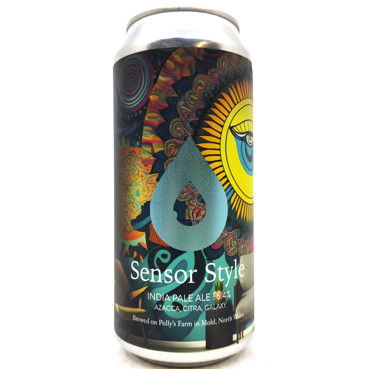 Polly's Brew Co Sensor Style IPA 6.4% (440ml can)-Hop Burns & Black