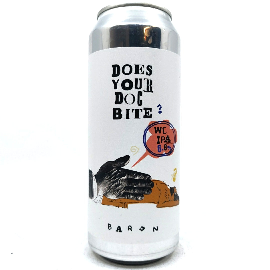 Baron Brewing Does Your Dog Bite West Coast IPA 6.8% (500ml can)-Hop Burns & Black