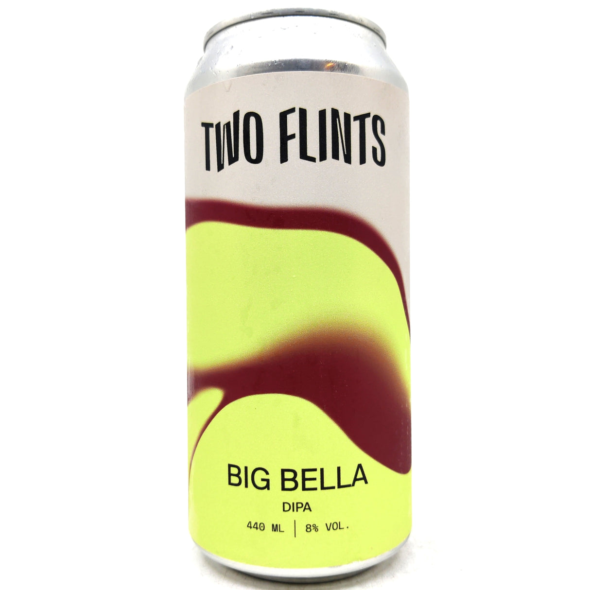Two Flints Big Bella Double IPA 8% (440ml can)-Hop Burns & Black