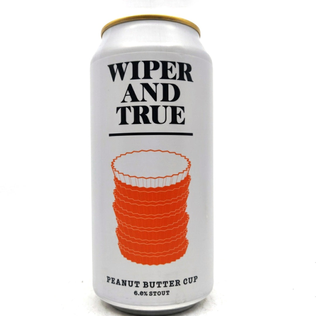 Wiper & True Peanut Butter Cup Stout 6% (440ml can)-Hop Burns & Black