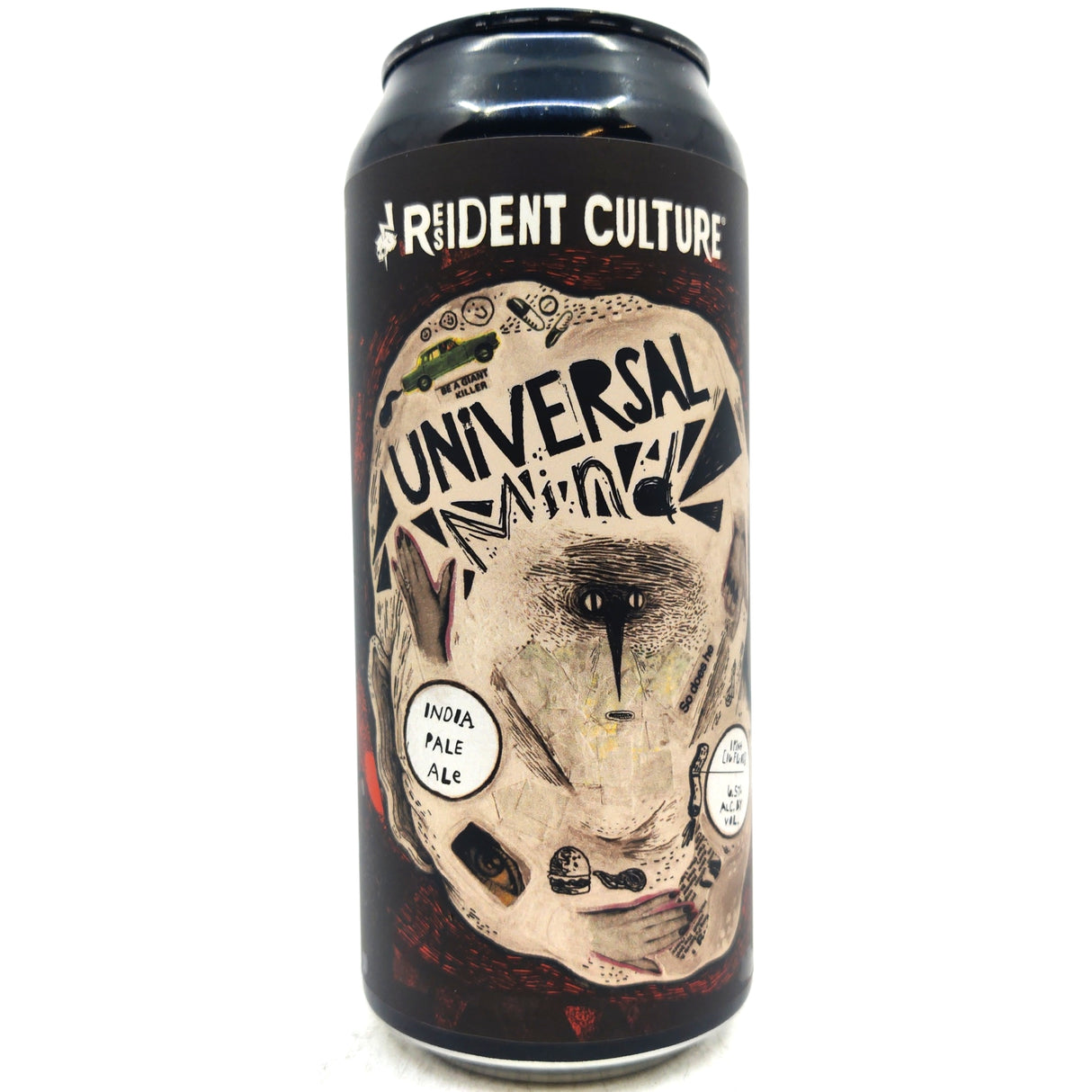 Resident Culture Universal Mind IPA 6.5% (473ml can)-Hop Burns & Black