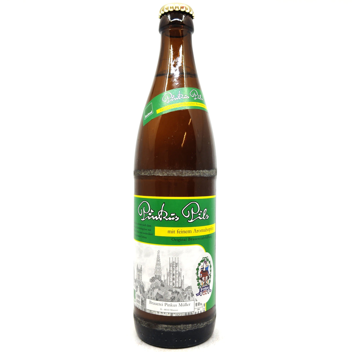 Pinkus Muller Pils 5% (500ml)-Hop Burns & Black