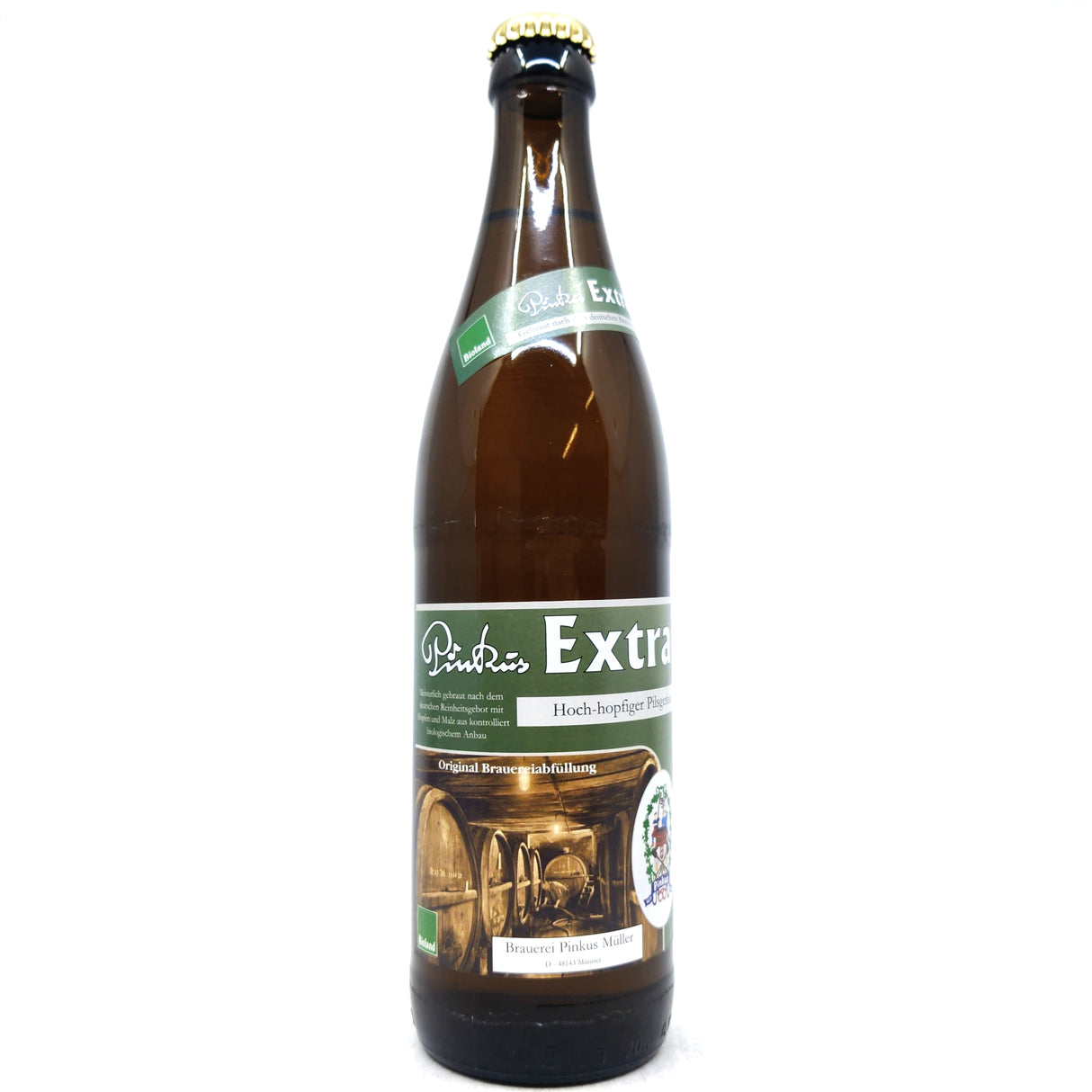 Pinkus Muller Extra Pils 5.3% (500ml)-Hop Burns & Black