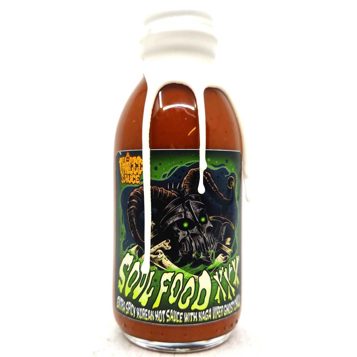 Thiccc Sauce SOUL FOOD XXX Spicy Korean Hot Sauce (150ml)-Hop Burns & Black