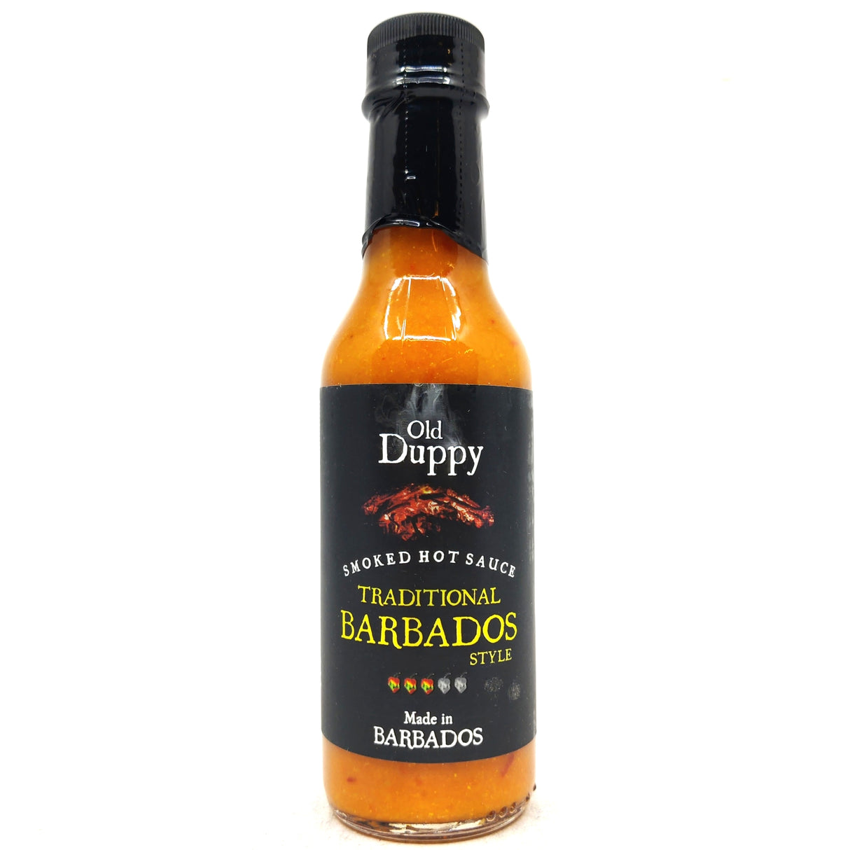 Old Duppy Traditional Barbados Smoked Hot Sauce (150ml)-Hop Burns & Black