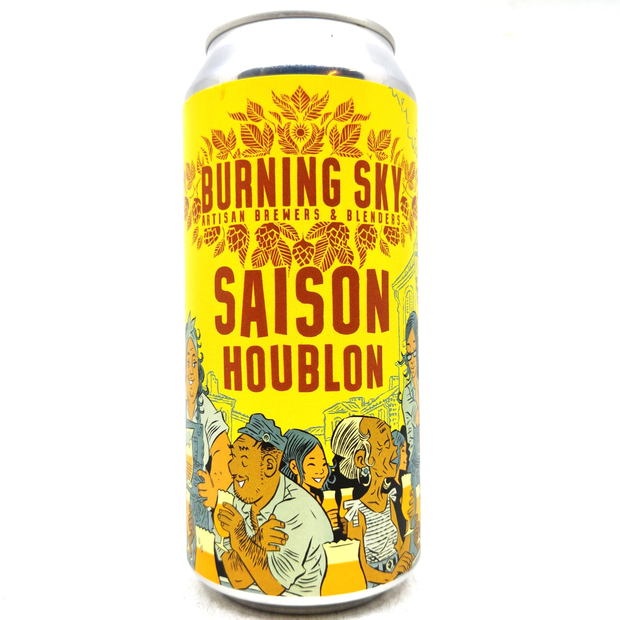 Burning Sky Saison Houblon 4.5% (440ml can)-Hop Burns & Black
