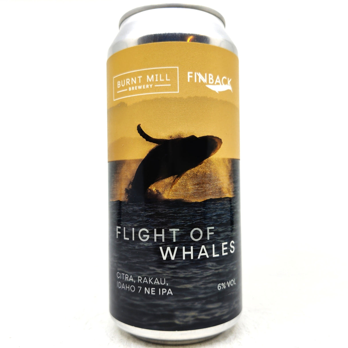 Burnt Mill x Finback Flight of the Whales New England IPA 6.4% (440ml can)-Hop Burns & Black