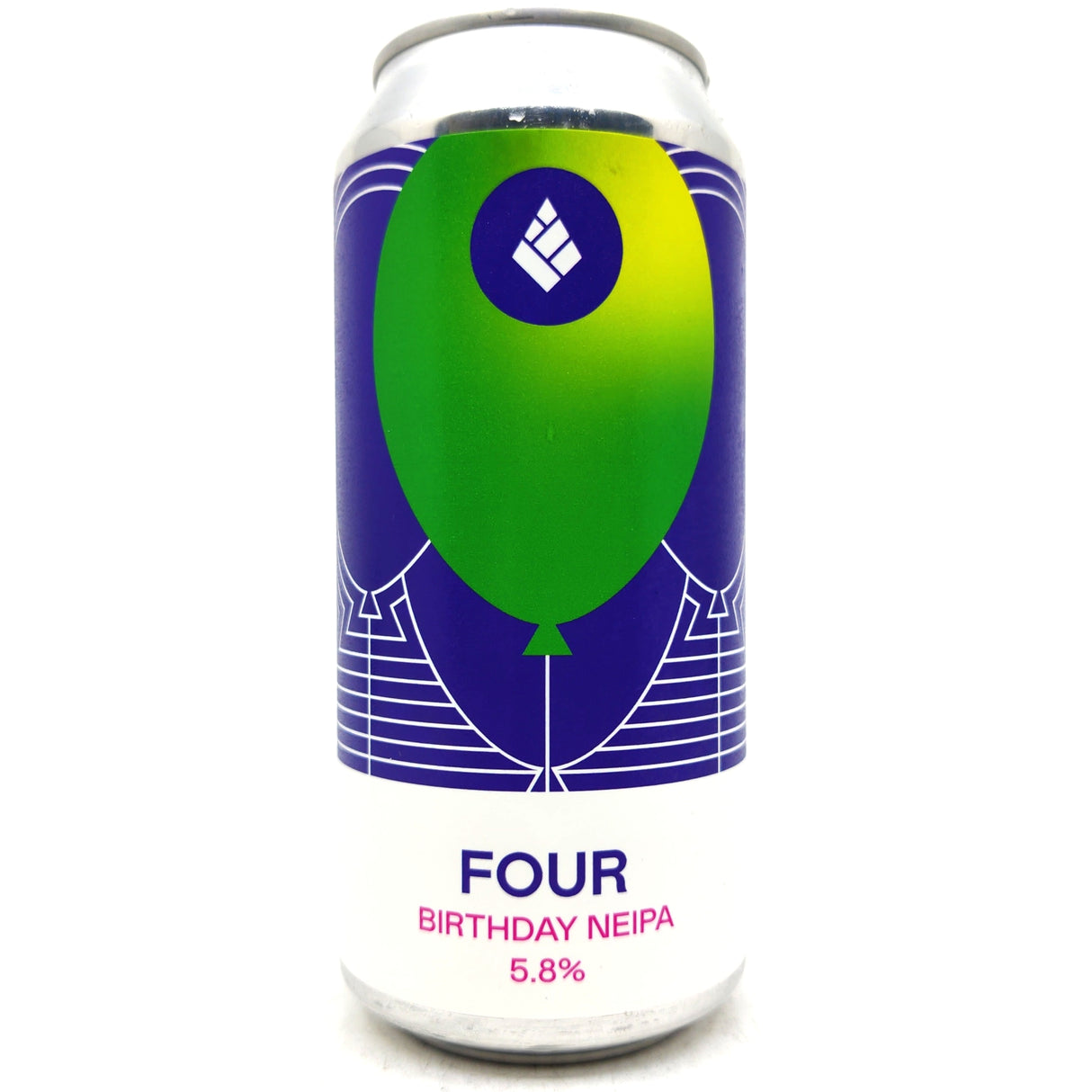 Drop Project Four Birthday New England IPA 5.8% (440ml can)-Hop Burns & Black