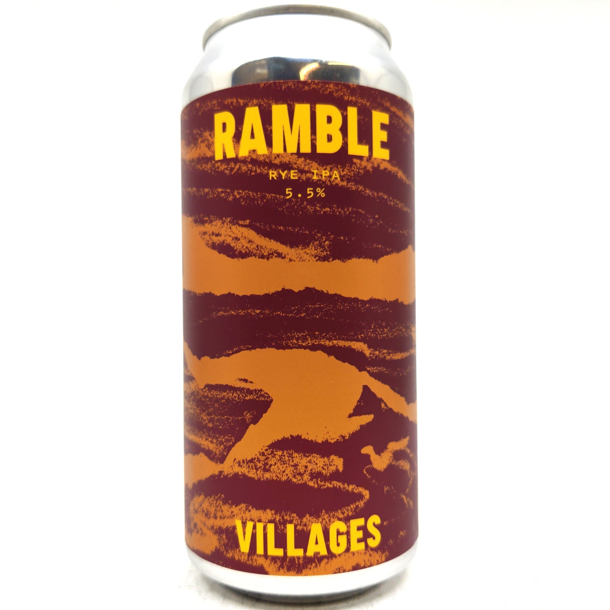 Villages Ramble Rye IPA 5.9% (440ml can)-Hop Burns & Black