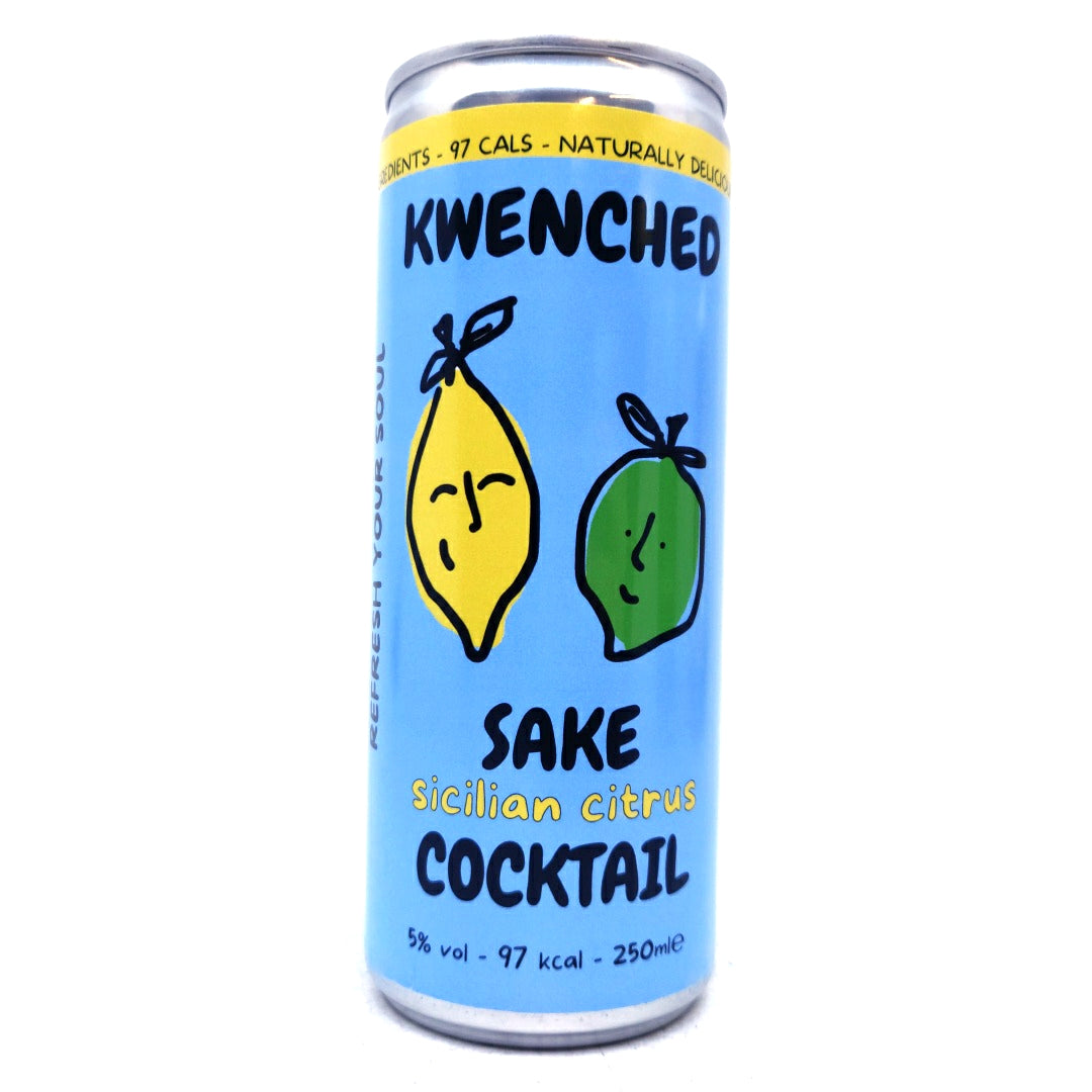 Kwenched Sicilian Citrus Sake Cocktail 5% (250ml can)-Hop Burns & Black