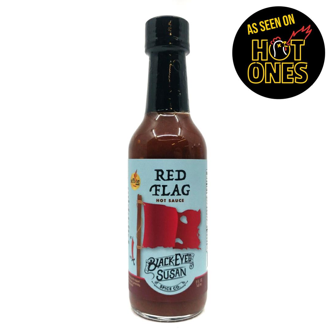 Black Eyed Susan Red Flag Trinidad Scorpion Pepper Hot Sauce (148ml)-Hop Burns & Black