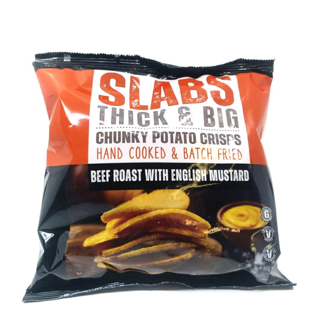 Slabs Beef Roast with English Mustard Chunky Potato Crisps (80g)-Hop Burns & Black