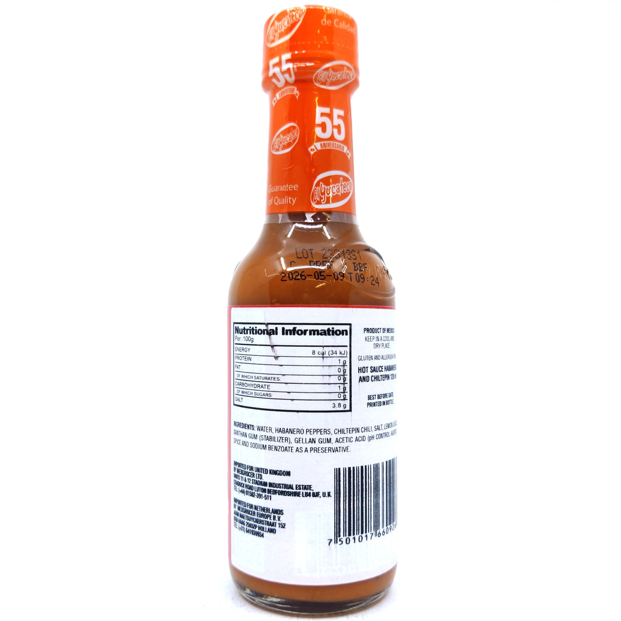 El Yucateco Habanero & Chiltepin Hot Sauce (120ml)-Hop Burns & Black