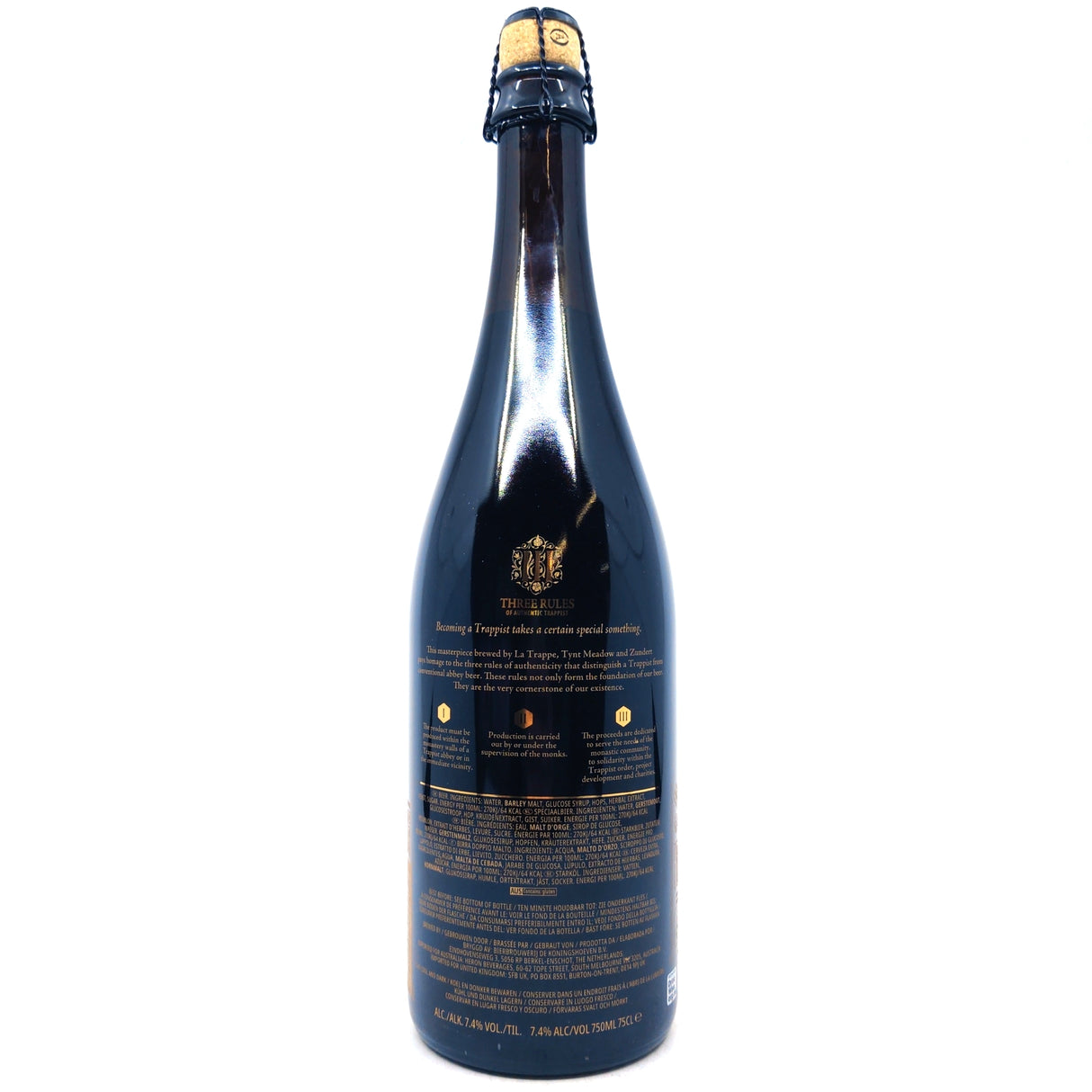 La Trappe x Tynt Meadow x Zundert Three Rules of Authentic Trappist Special Dubbel 7.4% (750ml)-Hop Burns & Black