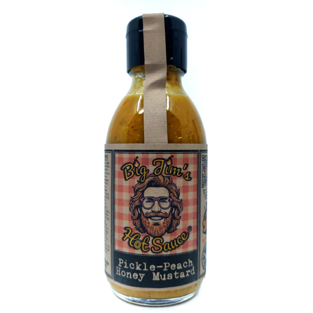 Big Jim's Pickle-Peach Honey Mustard Hot Sauce (150g)-Hop Burns & Black