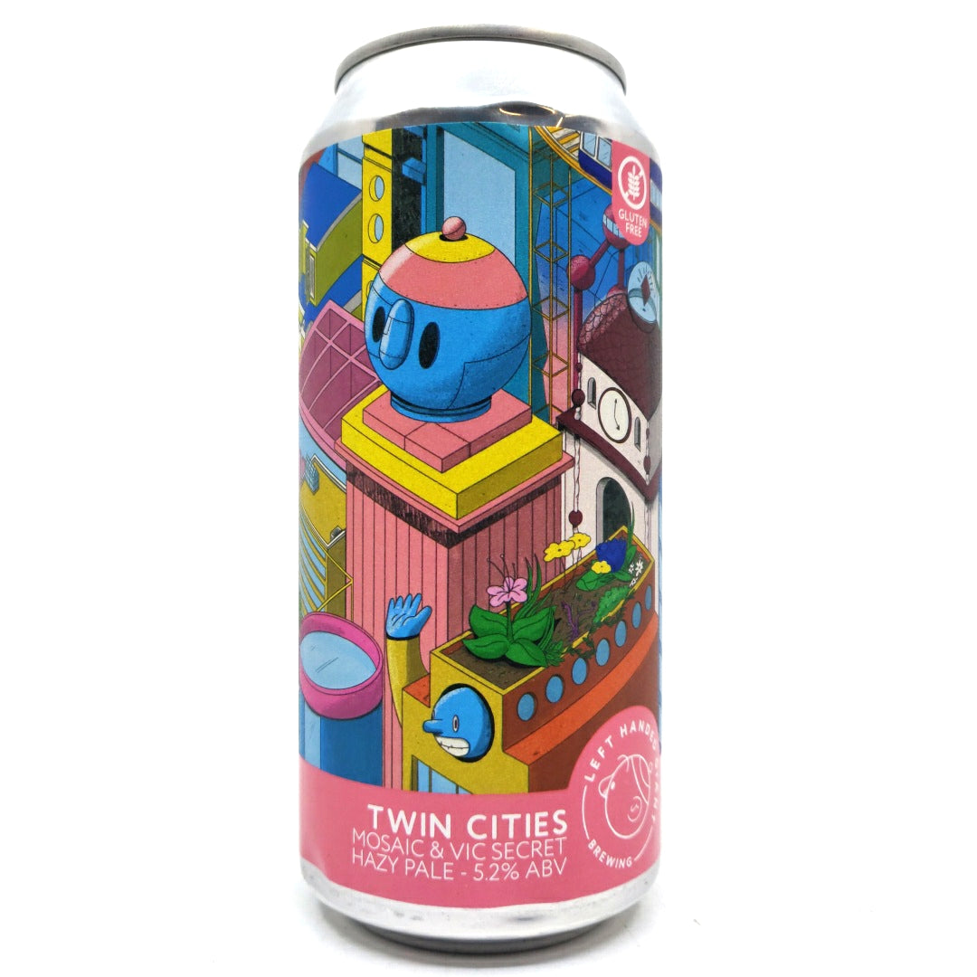Left Handed Giant Twin Cities: Mosaic & Vic Secret Pale Ale 5.2% (440ml can)-Hop Burns & Black