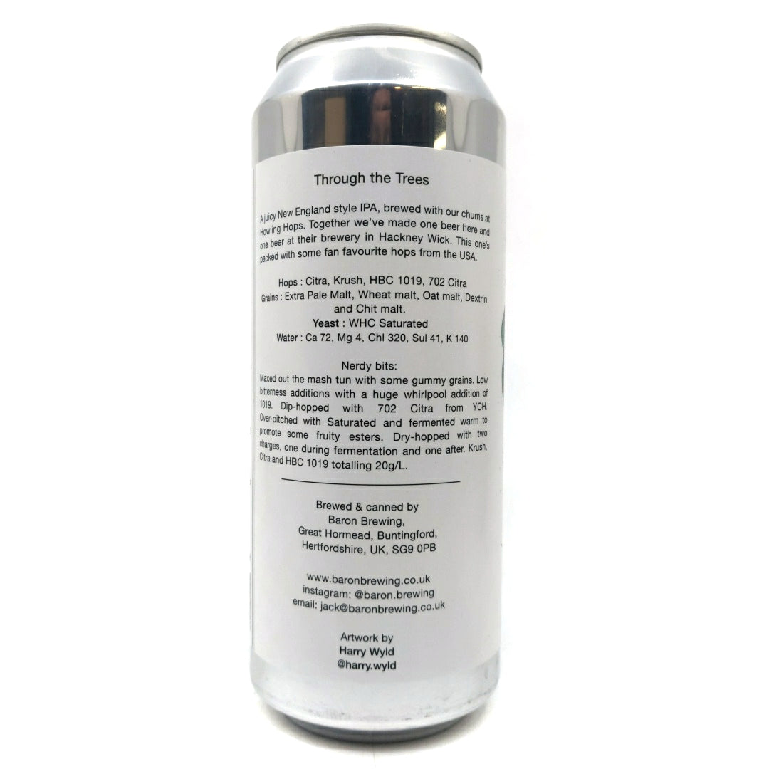 Baron Brewing x Howling Hops Through The Trees IPA 6.7% (500ml can)-Hop Burns & Black