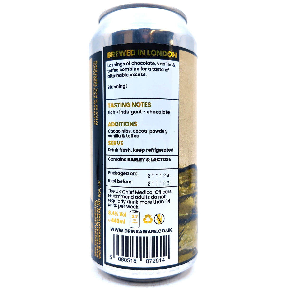 Pressure Drop Decadent Beast Chocolate Fudge Stout 8.4% (440ml can)-Hop Burns & Black