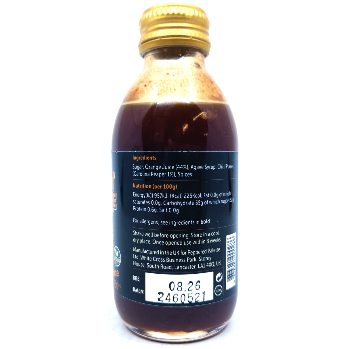 Toad Sweat Tinglin' Orange Hot Sauce Carolina Reaper Edition (150ml)-Hop Burns & Black